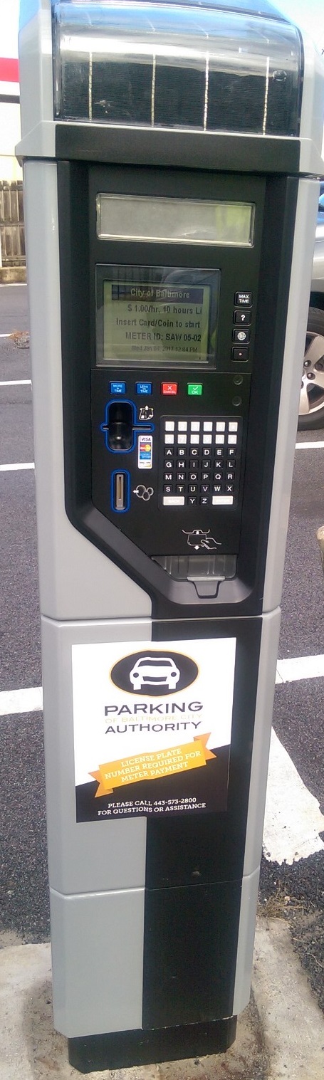 Pay by license plate multi-space parking meter